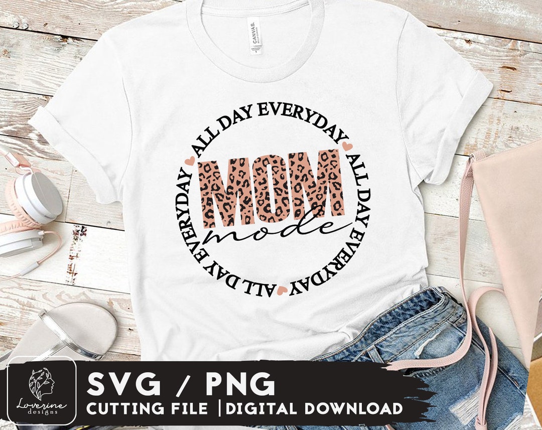 Mom Life SVG Design Mom Life Svg Files for Cricut Leopard Mothers Day