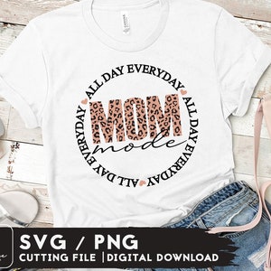 Mom Life SVG Design - Mom Life Svg Fichiers pour Cricut - Leopard Mothers Day Svg - Funny Mom SVG - Téléchargement numérique