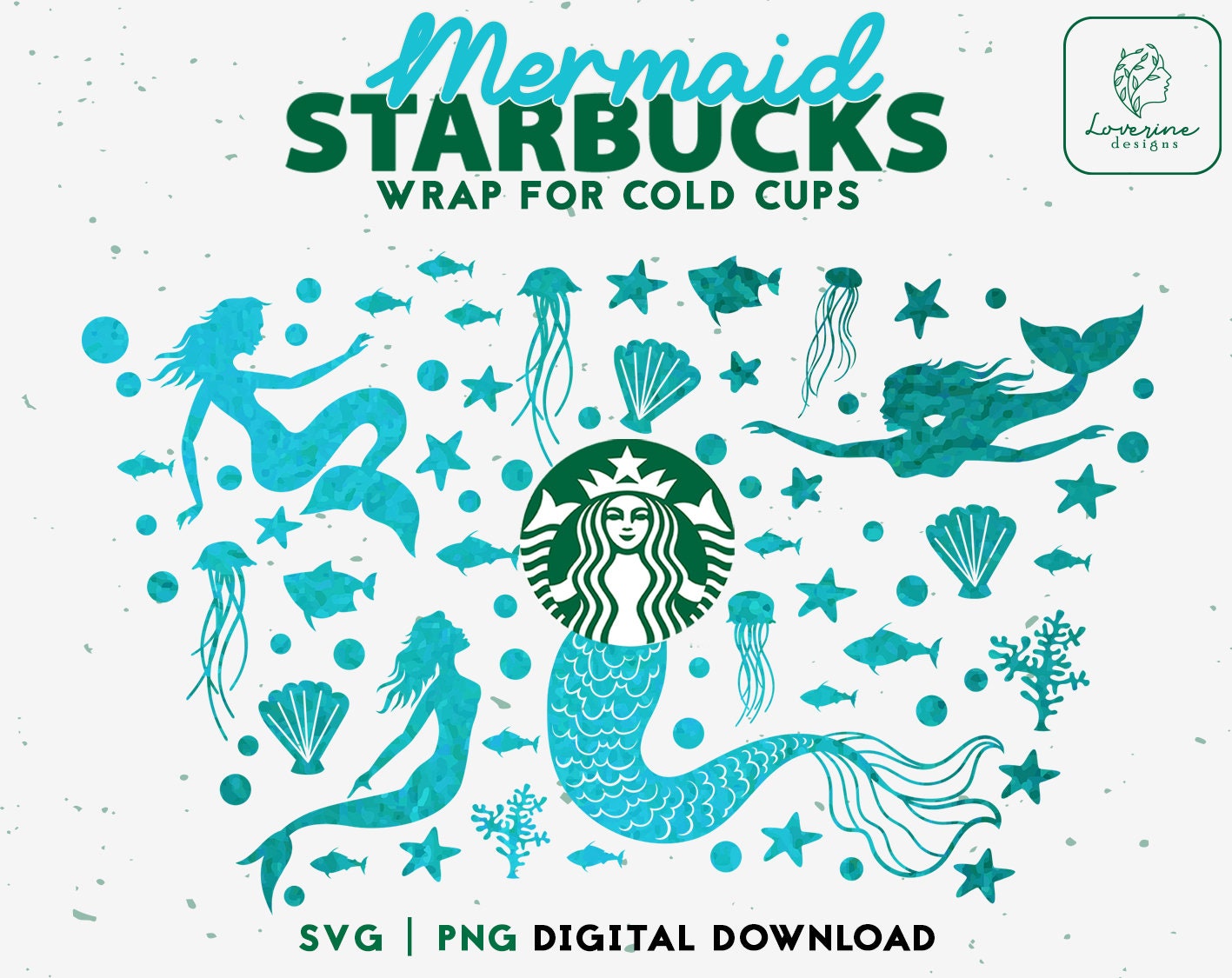 Free Free 283 Mermaid Starbucks Cup Svg SVG PNG EPS DXF File