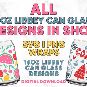 ショップ内のすべてのファイル Libbey ガラス缶 16 オンス SVG デザイン、パーソナライズされた Libbey ガラス缶 16 オンス用のメガバンドルラップ、バンドル SVG - デジタルダウンロード