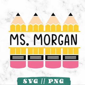 Pencil Split Monogram Svg, Pencil Monogram Svg, Teacher Monogram Svg, Pencil Svg, Teacher SVG, Back to School svg, SVG File Digital Download