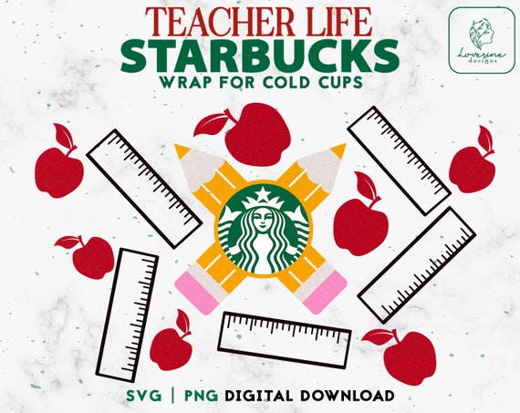 Download Teacher Fuel Starbucks Cup Svg Teach Love Inspire Starbucks | Etsy