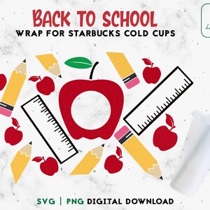 Teacher 24oz Venti Cold Cup Svg - Teacher Fuel Cold Cup SVG, Best Teacher Pre Sized Venti Full Wrap SVG - Digital Download