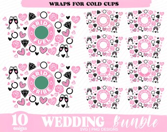 Wedding Venti Cold Cup Wrap SVG Bundle (Digital)