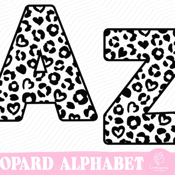 Leopard Print Alphabet svg, Leopard Pattern Alphabet SVG Bundle, Leopard Letters Svg, Leopard Pattern svg, Leopard Letters SVG, Alphabet svg