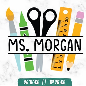 Pencil Monogram Svg, Teacher Split Monogram Svg, Teacher Svg, Pencil Svg, Back to School svg, School SVG, Teacher Shirt svg Digital Download