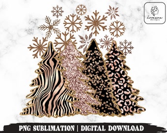 Desenhos de sublimação de árvore de Natal, Feliz Natal PNG (Download digital)
