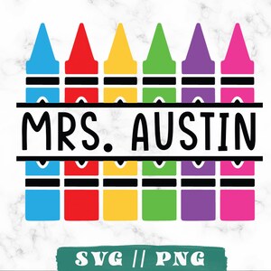 Crayon Split Monogram Svg, Crayon Monogram Svg, Teacher Monogram Svg, Crayon Svg, Teacher SVG, Back to School svg, SVG File Digital Download