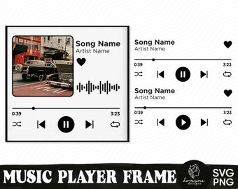 Spotify-muziekspeler SVG-ontwerp, acrylnummerkunst (digitale download)