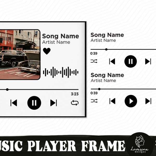 Music Player SVG Design, Spotify SVG Files for Cricut, Glass music player svg, Acrylic song art, Song player svg, Digital Download