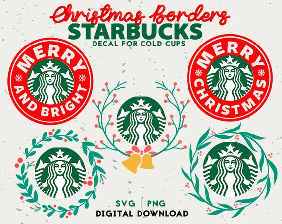 Download Christmas Starbucks Cup Svg Starbucks Cup Borders Svg Etsy