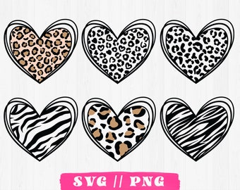 Leopard Print Heart SVG – Animal Valentine Design (Digital Download)