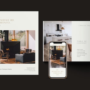Luxury Property Brochure, Real Estate Marketing, Mobile Presentation, digital brochure, Real Estate Templates, Instant download, Canva