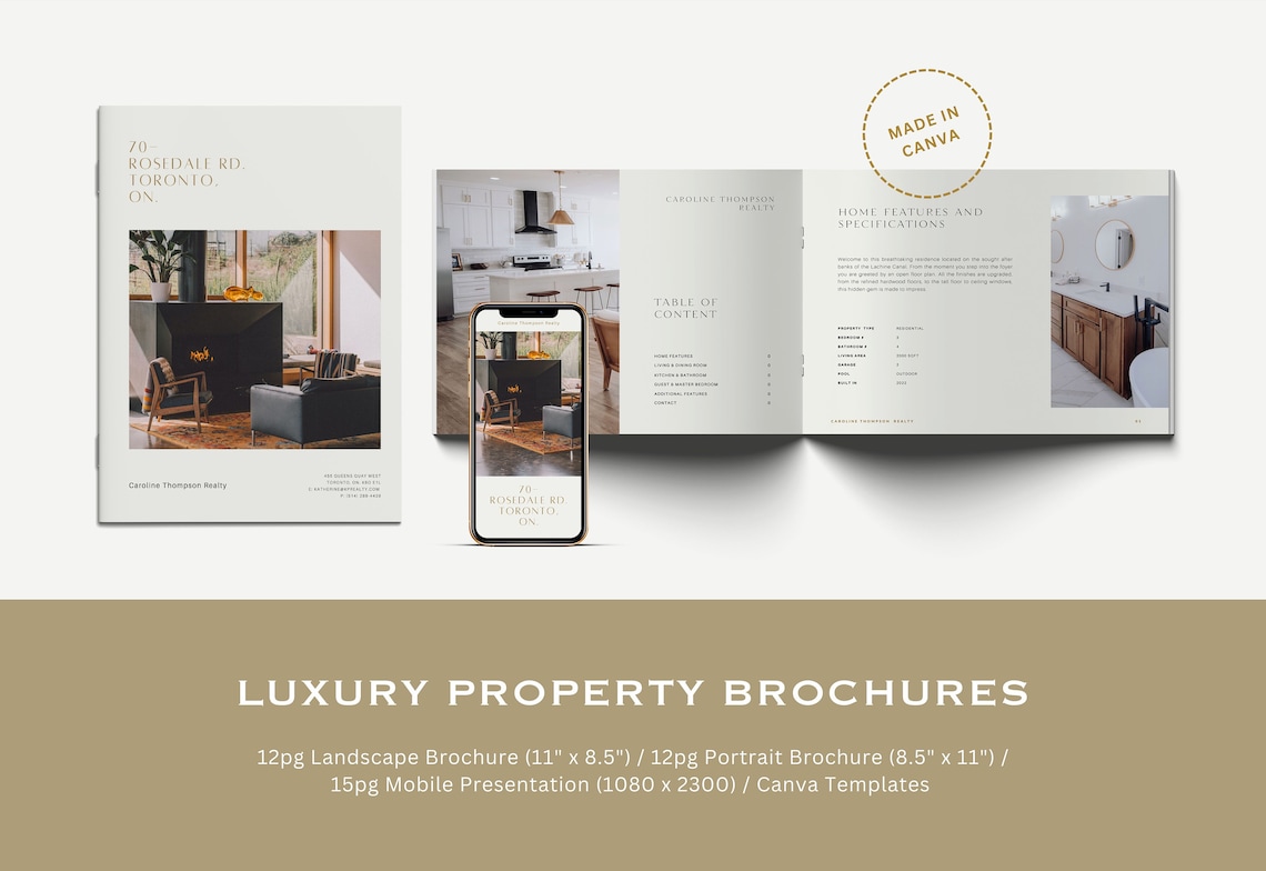 Luxury Property Brochure Real Estate Marketing Mobile - Etsy