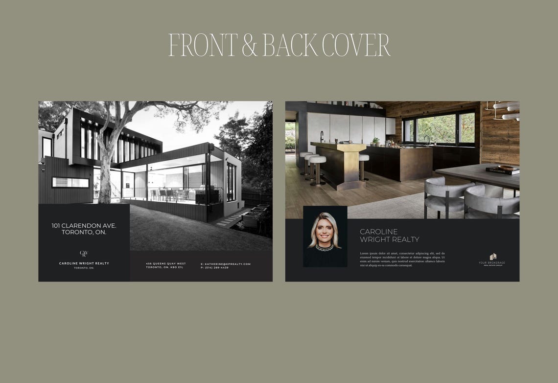 Real Estate Bifold Brochure Canva Template Real Estate Marketing