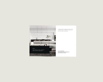 Könnte beinhalten: Eine Immobilien-Postkarte mit einem Foto eines modernen Wohn- und Küchenbereichs auf der linken Seite sowie dem Text SOLD, 1840 YORKVILLE ROAD, TORONTO, 2 BED | 2 BATHS | 1500 SQFT und CAROLINE WRIGHT REALTY auf der rechten Seite der Karte.