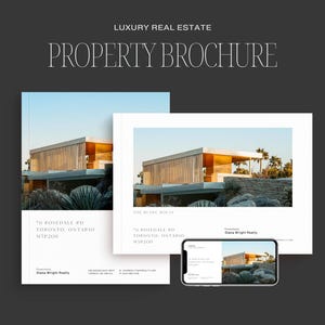Luxury Property Brochure, Real Estate Marketing, Mobile Presentation, digital brochure, Real Estate Templates, Instant download, Canva