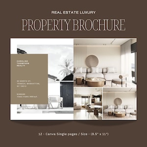 Luxury Property Brochure, Real Estate Marketing, Branding, digital brochure, Real Estate Templates, Instant download, Canva