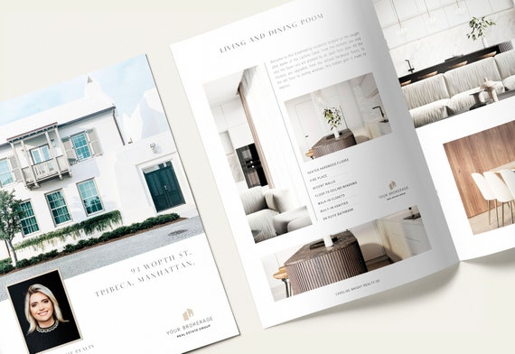 Luxury Property Brochure, Real Estate Marketing, Mobile Presentation, digital brochure, Real Estate Templates, Instant download, Canva