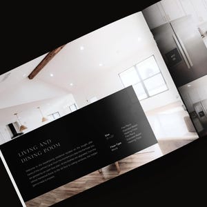 Brochure luxe onroerend goed, vastgoedmarketing, mobiele presentatie, digitale brochure, vastgoedsjablonen, direct downloaden, canvas