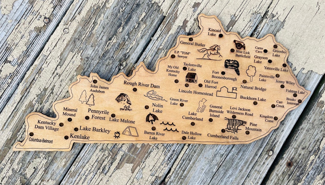 Kentucky State Park Map Etsy