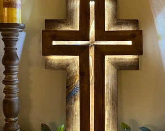 Christian Cross Lamp Etsy