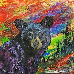 Just Looking - Black Bear Painting
