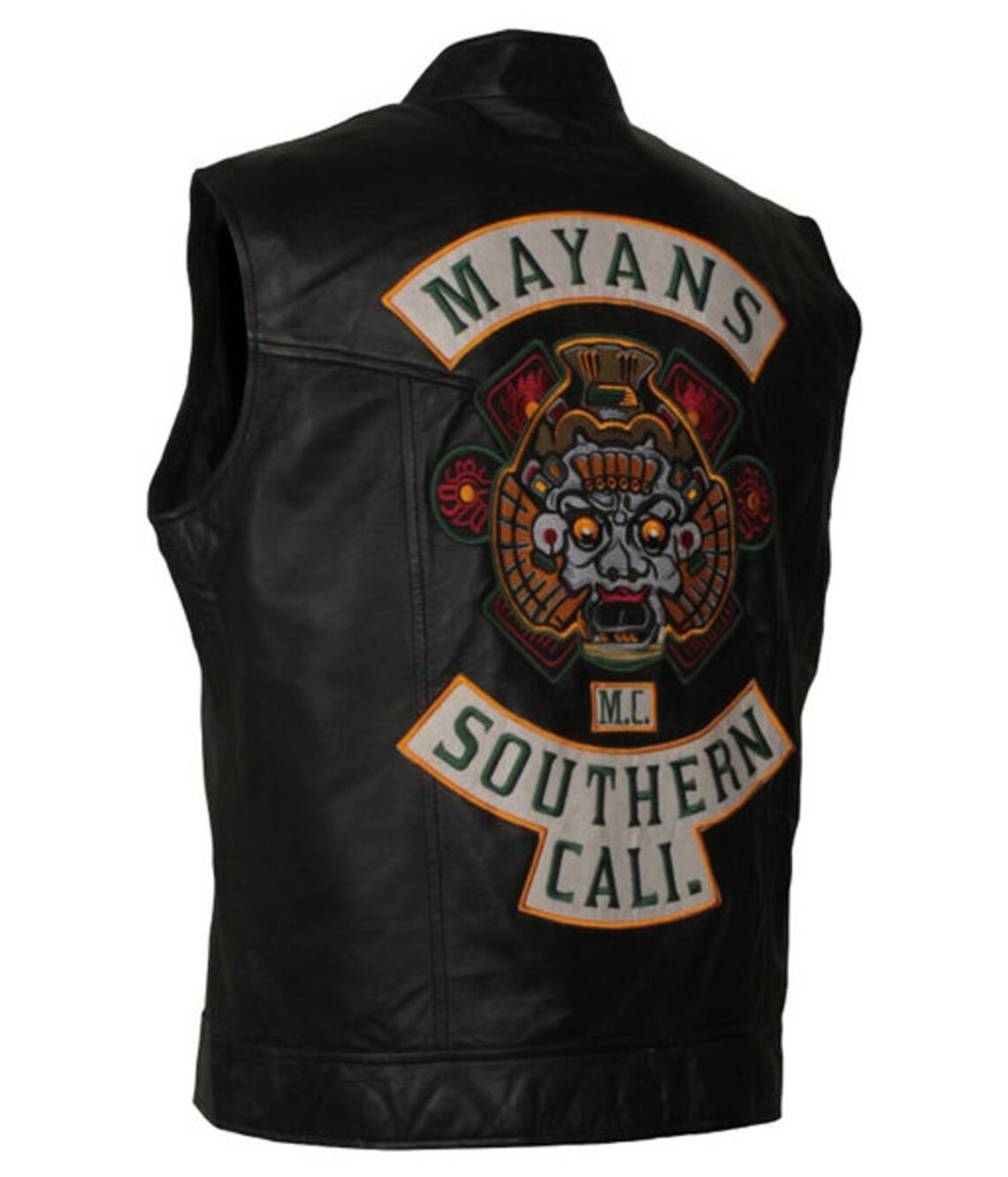 Mayans Southern Cali MC Leather vest Embroidered biker vest  Etsy