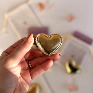 Golden heart brooch My grandma with a big heart image 4