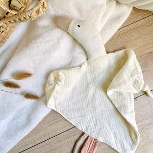 Personalized cotton gauze comforter Ecru