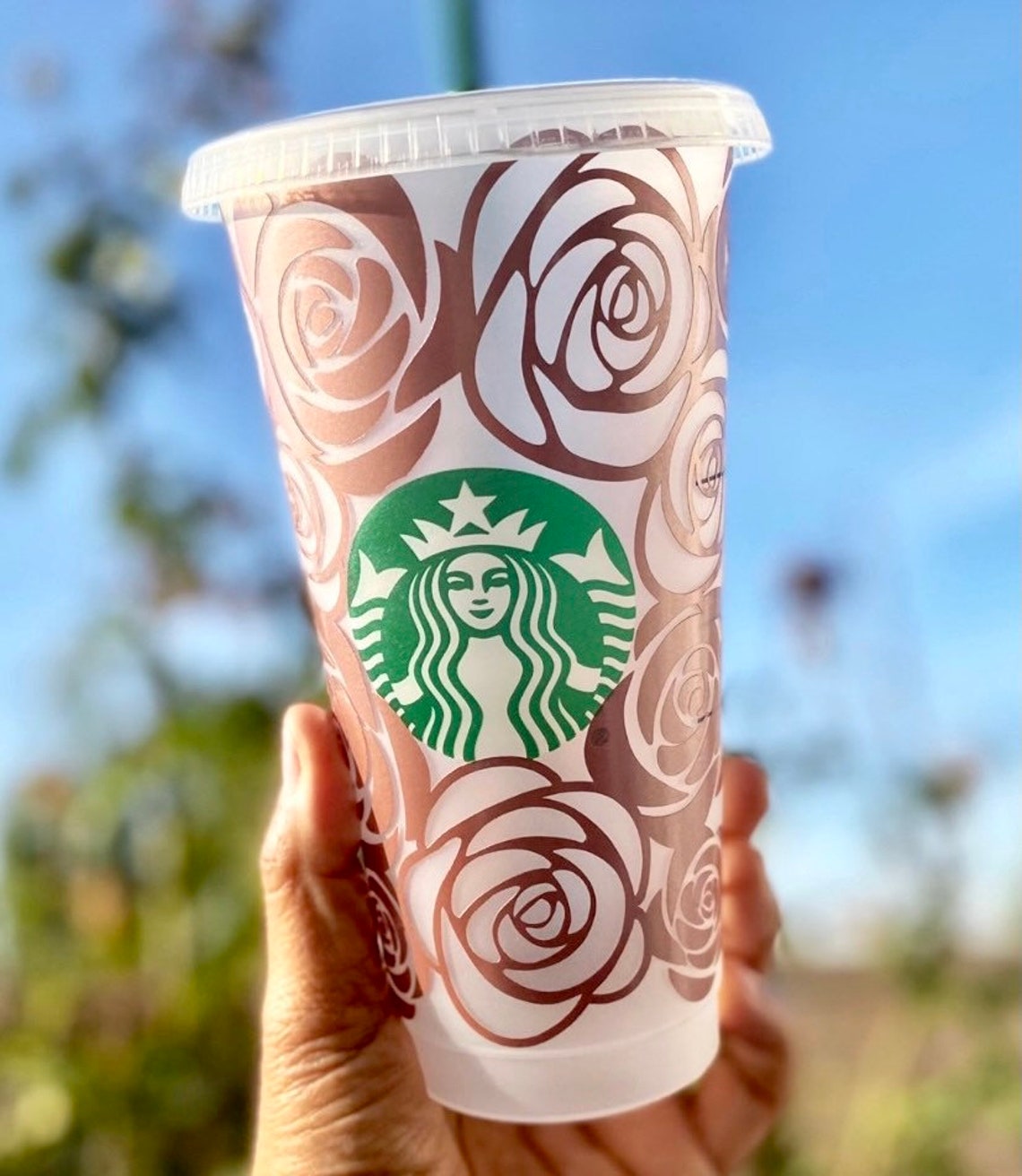 Rose Starbucks Cup Etsy