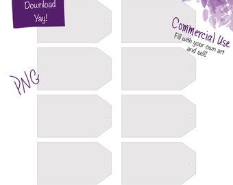 Blank Gift Tag Template | 3.5x2 inch PNG (Instant Download)