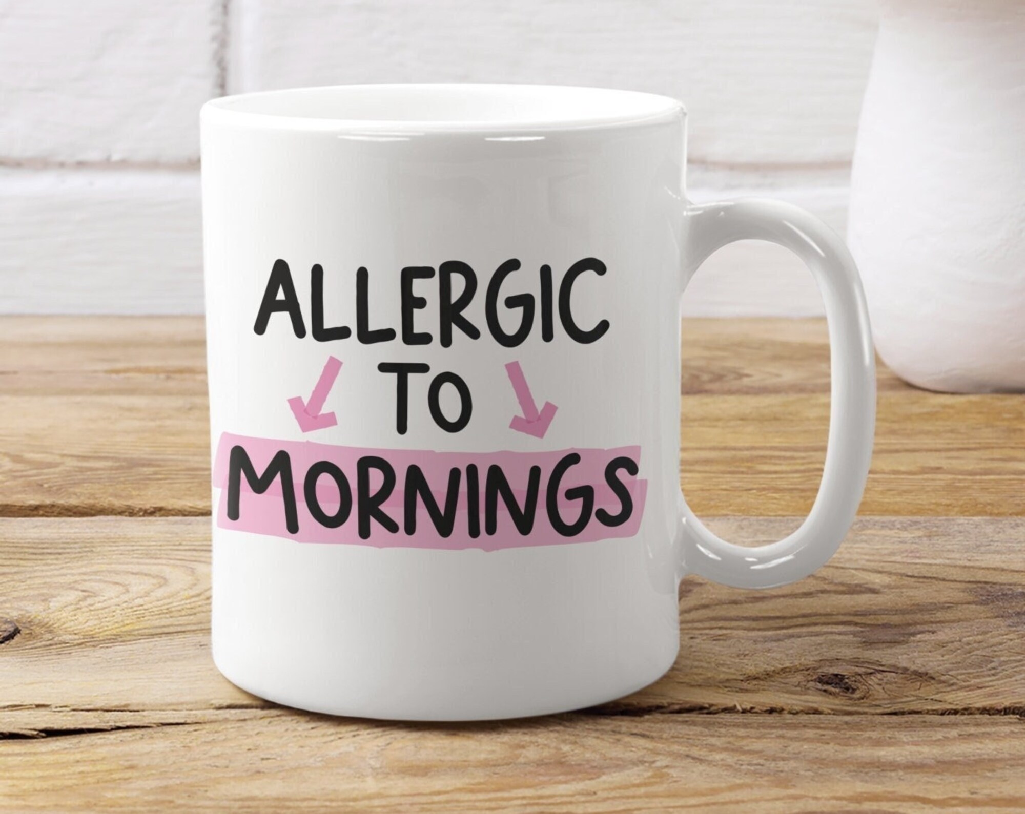 Discover Allergic to mornings Mug