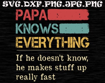 Download Papa Knows Everything Cup Etsy