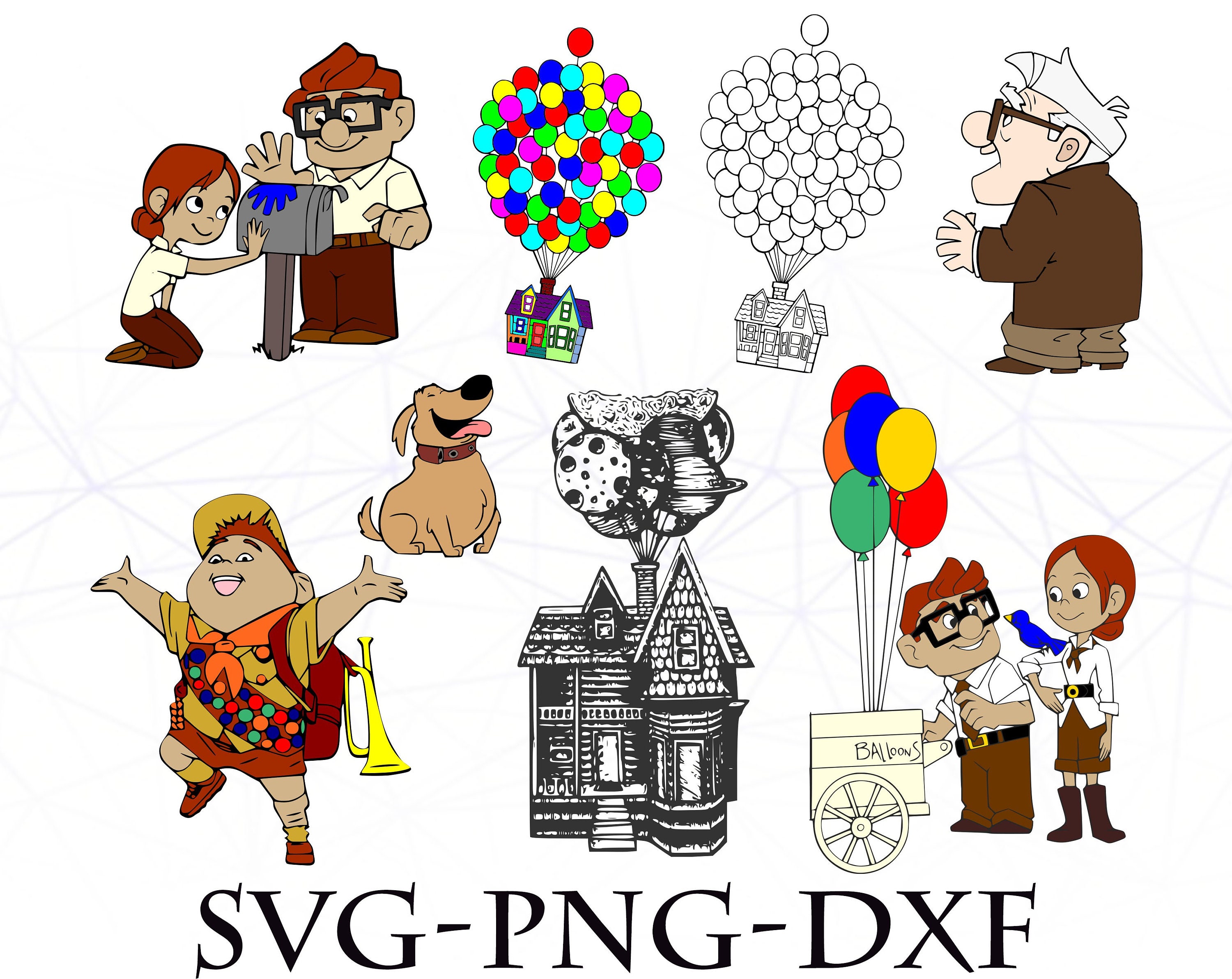 Up movie bundle svg png dxf Up movies svg png dxf Up | Etsy