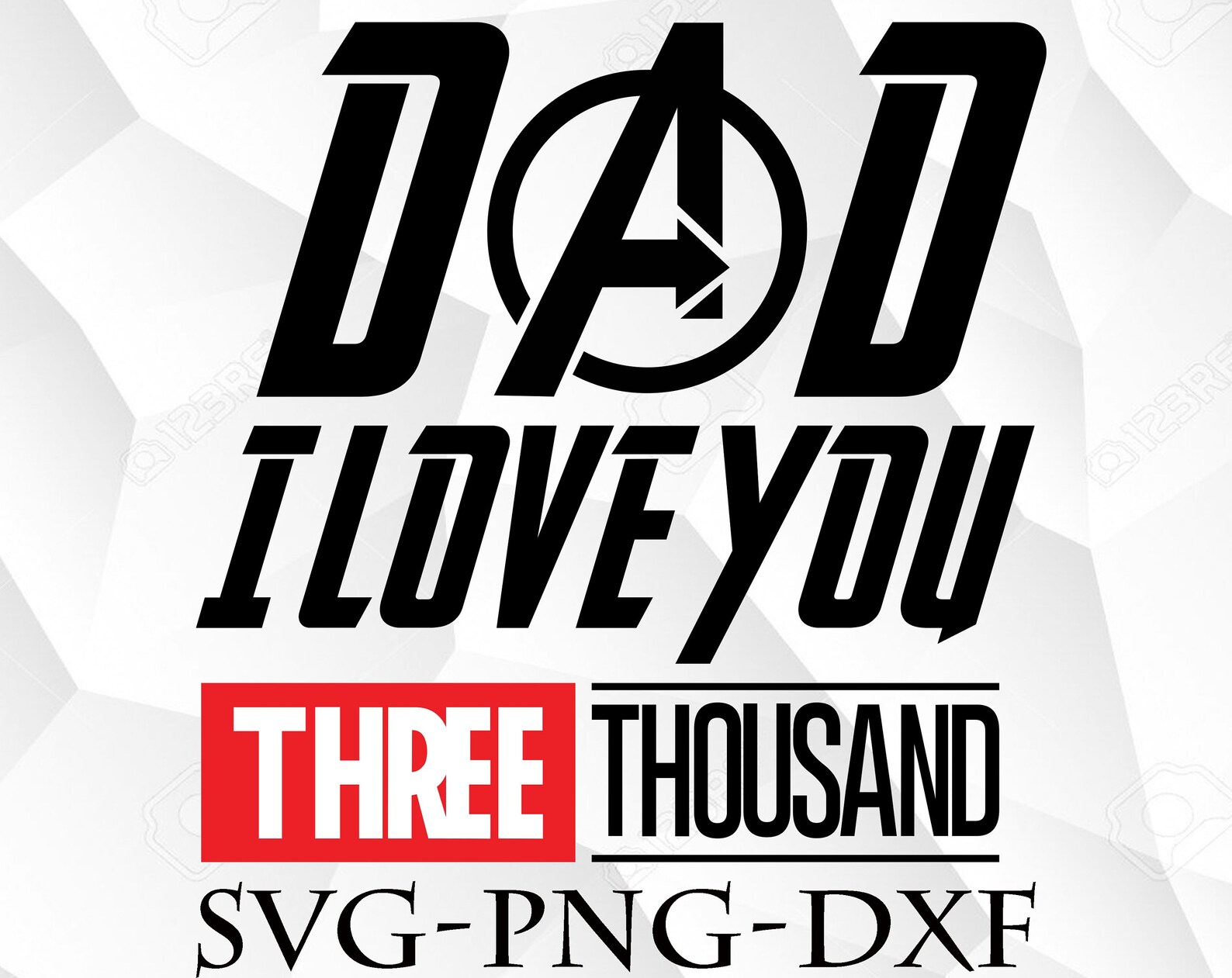 Download Dad i love you three thousand svg png dxf Marvel Avengers | Etsy