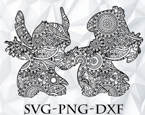 Download Stitch Mandala svg png dxf Lilo and Stitch svg png dxf | Etsy