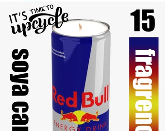 Red Bull Can Candle Upcycled Gifts