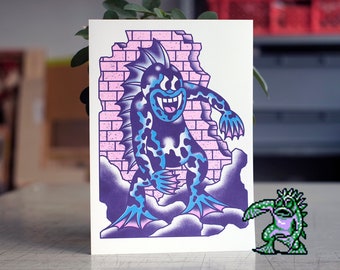 VATTENHÄGGA / Risografi A4 / 21 cm x 29,7 cm / Liten bit