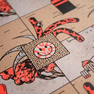 BOBBER / Risoprint / Kvadratiskt format / 29,7 cm x 29,7 cm / Samtida grafik / Litet verk bild 3