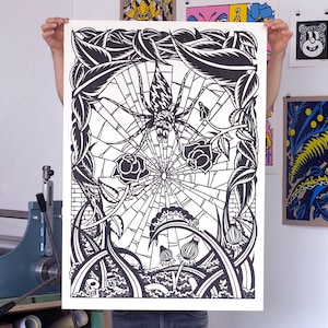 HEDGEROW / Woodcut