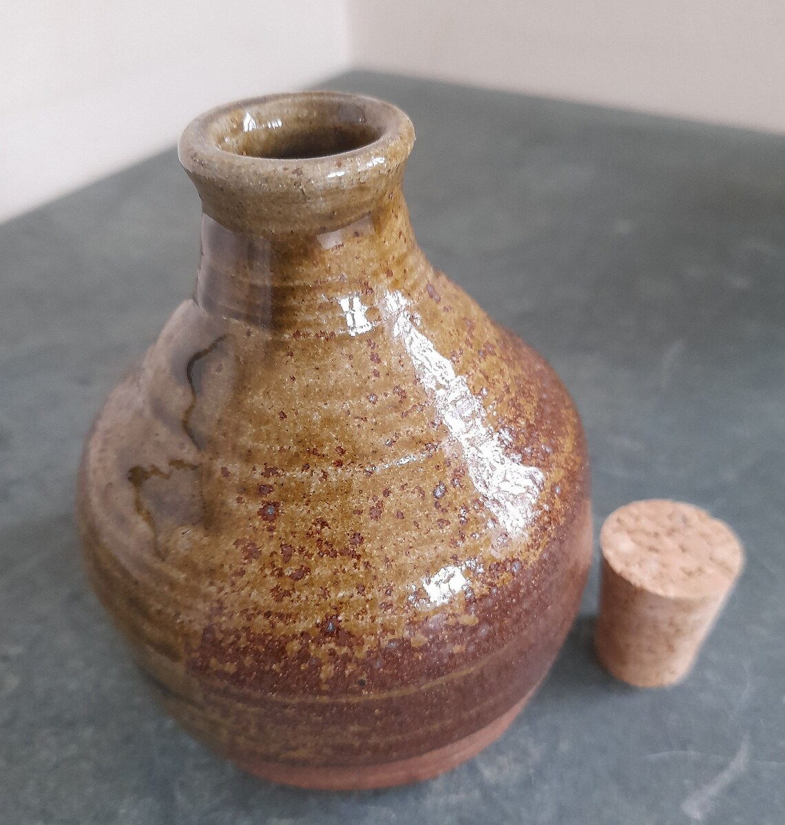 Ceramic olive oil bottle Etsy