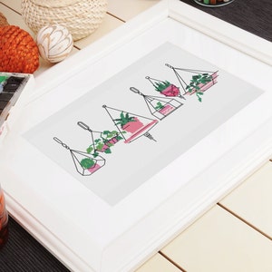 Hanging plants, cross stitch pattern, PDF only