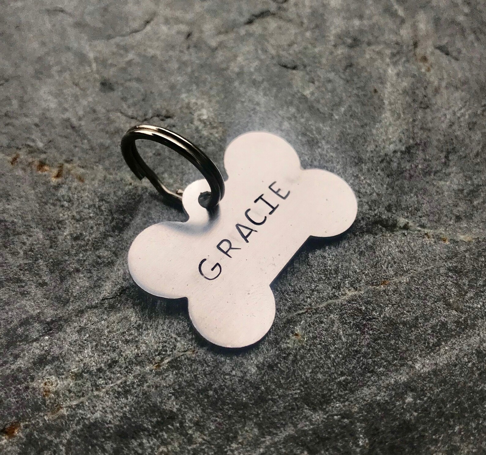 Hand Stamped Aluminium Dog Tag Etsy
