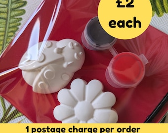 Ladybird Paint Your Own Party Bag Favour: Ladybird and Flower Craft Kit