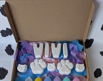 Kitty Cat Dollhouse Personalised Craft Box: Paint Your Own Name, Kid's Activity