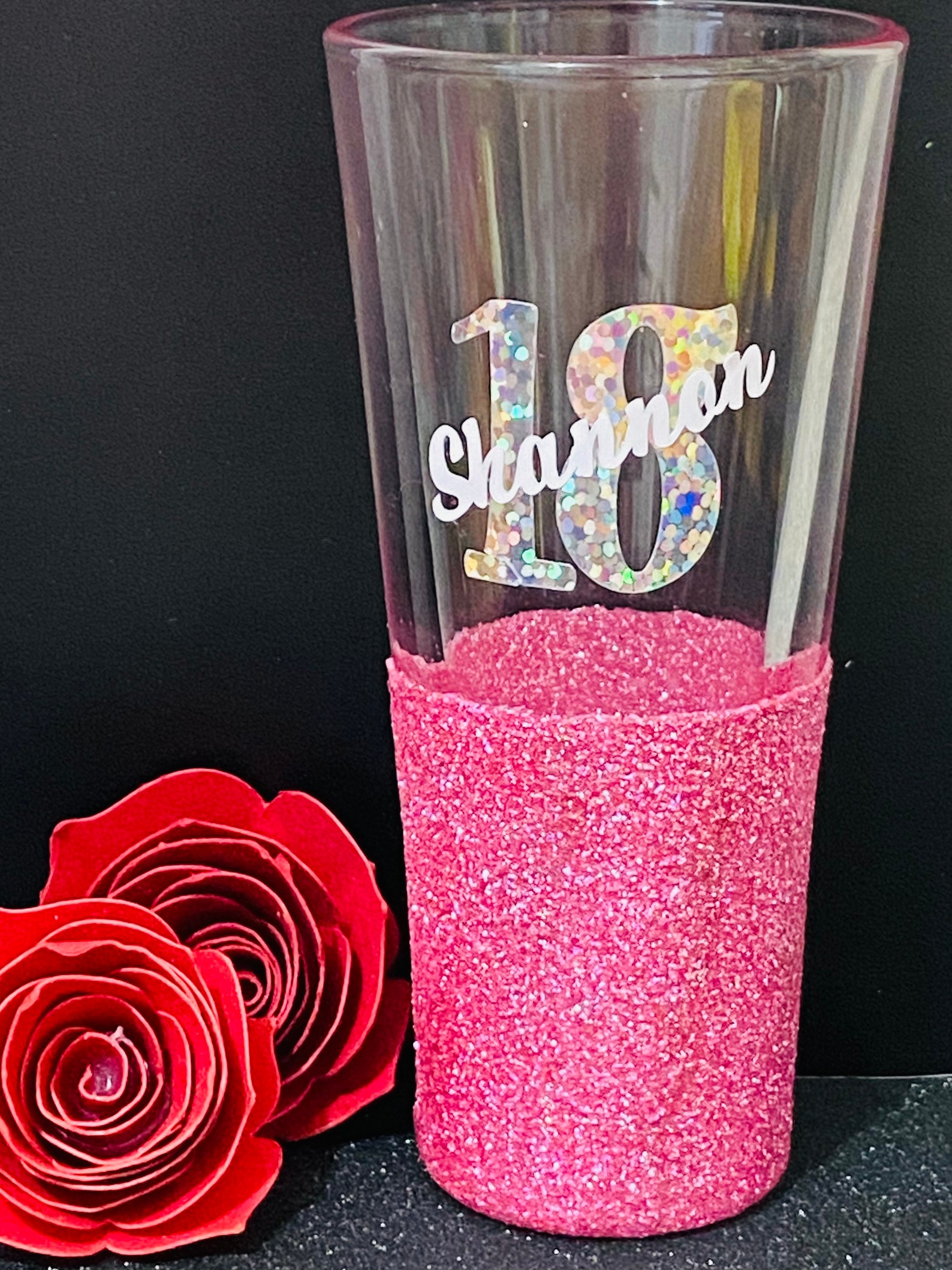 Personalised glitter shot glass. 18 21 30 40 Etsy