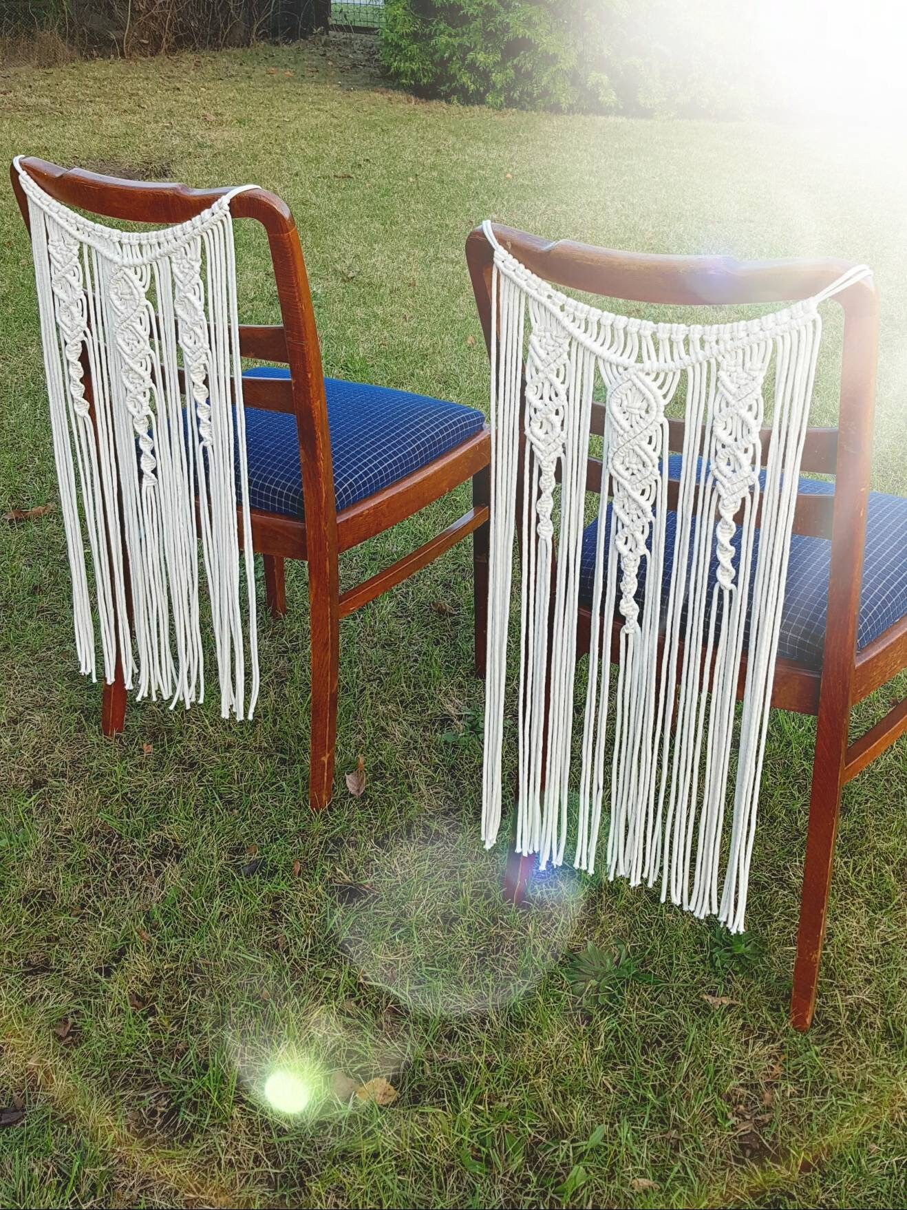 Macrame Cover Chair Back Decoration for Wedding Boho Chairs Etsy