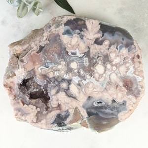 Flower Agate Slab | Cherry Blossom Agate | Sakura Agate | AAA Flower Agate Druzy | Pink Purple Blue Flower Agate