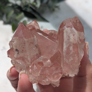 Pink Lemurian Seed Quartz Crystal Cluster Specimen #2